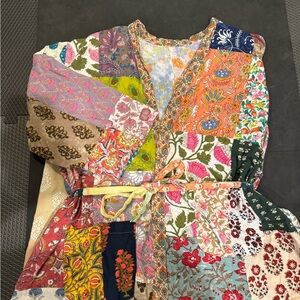 Repurposed Cotton Sari Robe